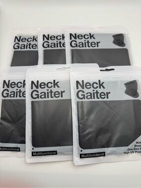 Black Neck Gaiter Multifunctional Face & Neck Cover -